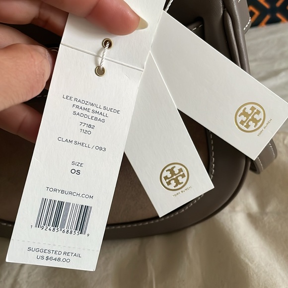 New, lee radziwill suede frame small saddlebag  (clam shell color) - Picture 17 of 17